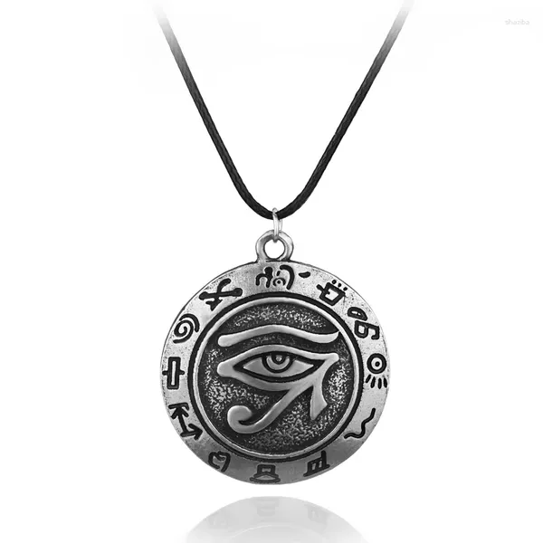 Chaînes Religieux L'oeil d'Horus Collier Amulette Ancien Égyptien Vintage Symbole Pendentif Charme Femmes Hommes Colliers Ras Du Cou Bijoux