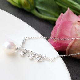 Chaines Retro Thai Silver Wholesale Fashion Lady Collier Set Natural Pearl Pendants S925 Sterling Chain