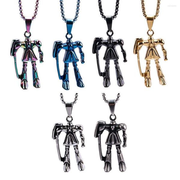 Chaînes Robot Colliers En Acier Inoxydable 316L Hommes Pendentifs Chaîne Vapeur Punk Hip Hop Pour Petit Ami Mâle Bijoux Fun Cadeau En Gros