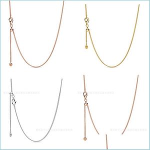 Ketens Rose Gold Shine Curb Chain Necklace Dames sleutelbeen Fit DIY Hang Factory Directe verkoop Wit 3417 Q2 Drop levering 2021 Juwelen Dhukb