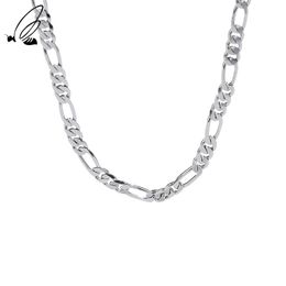 Ketens s'steel 925 sterling zilveren gotische ontwerper eenvoudige figaro ketting ketting voor vrouwen collier femme boho accessoires sieraden