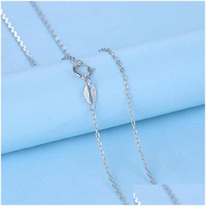 Chaînes S925 Fine Sier Cross Chain Coréen Sterling Bijoux Simple Mode Clavicule Placage 18K Or Collier Nu Drop Livraison Dhehs