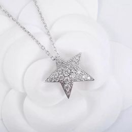 Kettingen S925 Zilveren Persoonlijkheid Eenvoudige Komeet Meteoor Ster Ketting Halloween Hypoallergeen Elegante Leuke Temperament Sieraden Party Gift