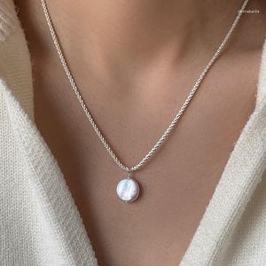 Kettingen S925 Sterling zilveren barokke parel ketting Dameslicht luxe storm Sparkling Sky Star Kraagketen Forense nekhaan