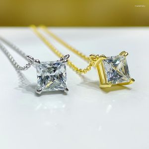 Cadenas S925 Joyas de plata esterlina un collar de princesa Cadena de clavícula apilada de diamantes con alto contenido de diamantes al por mayor