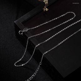 Kettingen S925 Sterling Silver Necklace Mannen en vrouwen eenvoudige all-match o-ring choker-accessoires