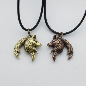 Chaînes SanLan 1 paire Couple Ying Yang Loup Collier