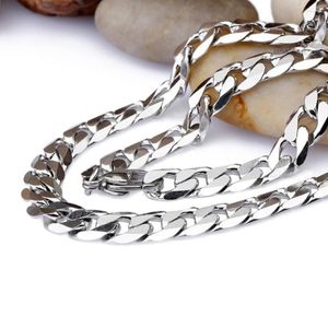 Chains Sell - Charming HRhombus Fashion Silver 7MM Rough Chain Men Necklace 17-31 Inch