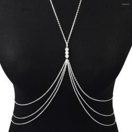 Ketens sexy ketting ketting bikini buiklichaam voor vrouwen lovertjes kruis taille vrouwelijk bodysuit sieraden meisje mode strand eenvoudig