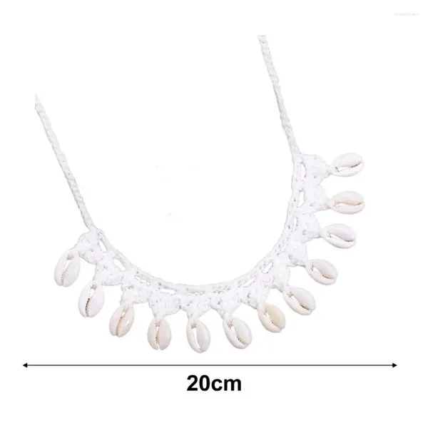 Chaînes Collier de coquillages faits à la main Colliers ras du cou naturels pour femmes Ultralégers Bijoux d'été Accessoires Cadeaux d'amitié avec la mer