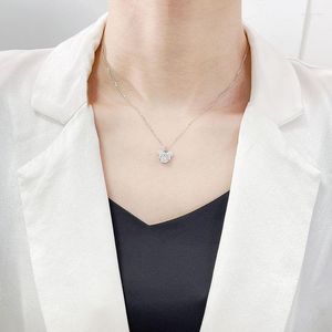 Chaînes Sélection Brillante S925 Corps Complet En Argent Sterling Un Tigre Mosan Collier De Diamants Simple Mode Chaîne De Collier Polyvalent