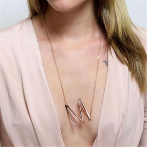 Ketens zijwaarts grote initiële ketting voor moeder aangepaste grote letternaam gepersonaliseerde moederdag geschenken vrouwen