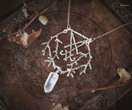 Ketens sigil lucifer tak met kwarts satan satanic gothic gothic occulte hanger voor heksenketting. Witchcraft pagan wiccan