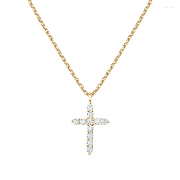 Chaînes Argent Couleur Croix Pendentif Collier 2023 Tendance De La Mode Clavicule Chaîne Jésus Christ Bijoux Hommes Et Femmes Souvenir Universel