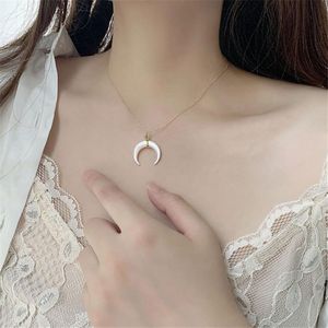 Ketens zilveren kleur kwast moon charme hangende ketting voor vrouwen meisjes trouwfeest mode sieraden choker dz736Chains