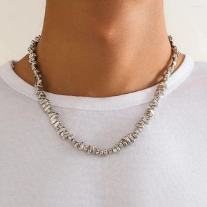 Chaînes Design simple conception irrégulière colliers de boucles perlées pour hommes femmes à la mode créative argent couleur ccb chaîne de cou de cou bijoux de mode masculine