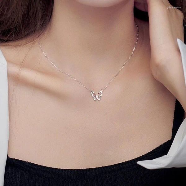 Chaînes Simple Double Coeur Pendentif Collier Pour Femmes Couple En Acier Inoxydable Ras Du Cou Or Couleur Chaîne De Mariage Amis Bijoux Cadeau