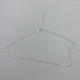 Chaînes Sinya Au585 chaîne plus grande Promotion bijoux fins femmes résultats accessoires 14k or collier clavicule éclat O