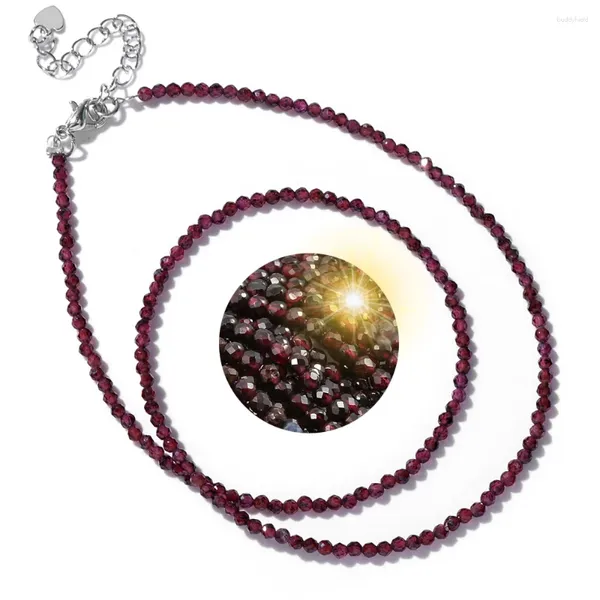 Chaînes petites facettes grenat perles colliers pierre naturelle améthyste oeil de tigre tour de cou femmes hommes minimaliste bijoux cadeau