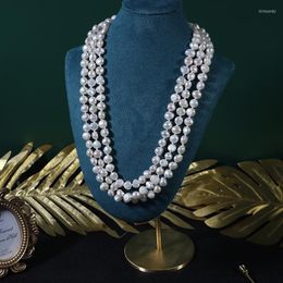 Chaînes Petites colliers de perles naturelles baroques irrégulières pour femmes Femme réalité mini-couchier de joaillerie