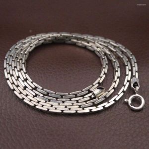 Ketens vast 925 Sterling zilver 2,8 mm vierkante kabelverbinding ketting ketting 17,7 