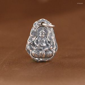 Kettingen Massief 925 Sterling Zilveren Boeddha Kleine Hanger 0.82inch