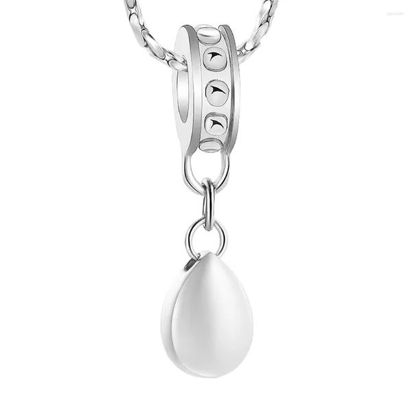 Chaînes en acier inoxydable Bijoux de crémation Cendres Teardrop Collier / Bracelet Accessoires Charme Souvenir Urne Pendentif Mémorial Pour