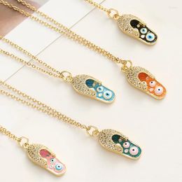 Chaînes en acier inoxydable Collier d'oeil du diable pour femmes personnalisé chaussure style bijoux cadeau de fête en gros