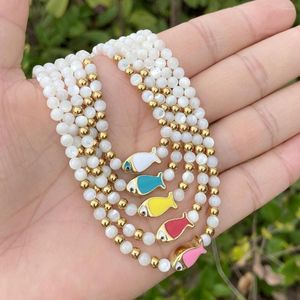 Chaînes en acier inoxydable poisson cristal perles collier de perles pour les femmes clavicule chaîne colliers courts femme 2023 bijoux de mode