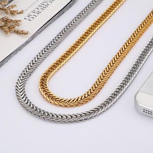 Chaînes Collier de sétaire en acier inoxydable, grande chaîne en or, bijoux de quille