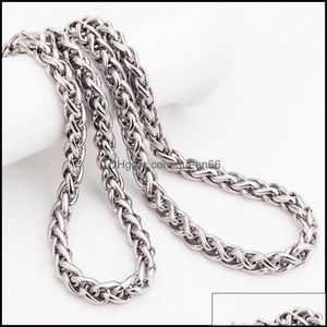 Chaînes Collier en acier inoxydable Chaîne de quille Panier de fleurs Europe et Amérique 20 pouces Fegalo 38mm Hommes Femmes Modèles Drop Livraison Jewel DH8V0