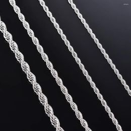 Chaînes acier couleur largeur 2-6mm corde chaîne collier/Bracelet inoxydable Hiphop collier pour hommes/femmes bijoux livraison directe