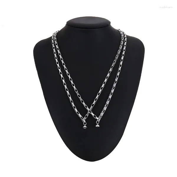 Chaînes en acier en forme de O aimant chaîne colliers pour couple charme inoxydable collier attrayant hommes femmes saint valentin cadeau bijoux