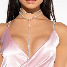 Chaînes Stonefans Boho une pièce double rangée collier strass esthétique tour de cou 2024 bijoux colliers de luxe tendance cadeau de mode