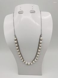 Chaînes Style pur naturel perlé pierre cristal colliers pour hommes et femmes mode courte clavicule chaîne 316 bijoux en acier inoxydable