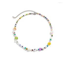 Chaînes Collier de chaîne de verrouillage élégant Bijoux de cou de déclaration moderne Colliers de perles 57BD