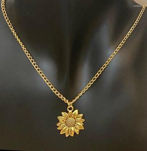 Kettingen Zonnebloem Ketting Vergulde Bloem Boho Sieraden Boheemse Gelaagdheid