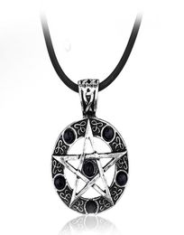 Chaines Collier surnaturel pentagram wicca pagan doyen winchester pendant vintage gothique femme bijoux de bijoux 8606347