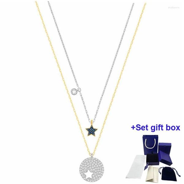 Chaînes SwaHaute Qualité XL036 Bijoux Simple Moderne Jouer Tendance Romantique Diamant Rond Embellissement Femme.