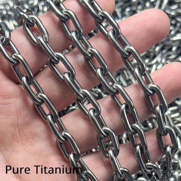 Chaînes TA1 pur titane fait à la main bricolage chaîne bracelet collier Ti Lock chien extérieur bande antidérapante séchage vêtements balançoire