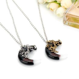 Ketens de geesten mojin amulet ketting voor mannen punk sieraden draak stenen hangers kettingen steampunk charmes collier