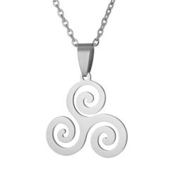 Chaines Le film Teen Wolf Triskele Triskelion Collier pendentif inspiré Collier Gold Silver Color en acier inoxydable Round Femmes Bijoux GIF6597175