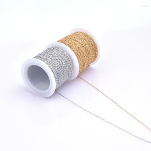 Cadenas de espesor 1mm de acero inoxidable fino para collar mujer joyería pulsera hombres tobillera hacer hallazgos a granel venta al por mayor