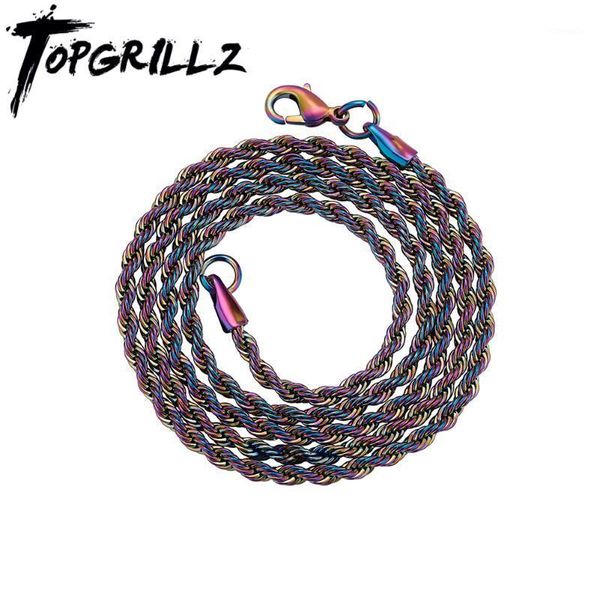 Cadenas TOPGRILLZ negro 3MM cadena de cuerda 18 