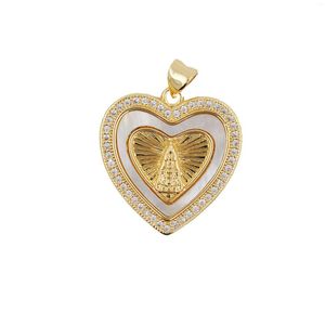 Chaînes Traditionnelle Chrétienne Notre-Dame de Guadalupe Protection Catholique Religieux Coeur Médaille Vierge Marie Collier Pendentif Pour Femmes