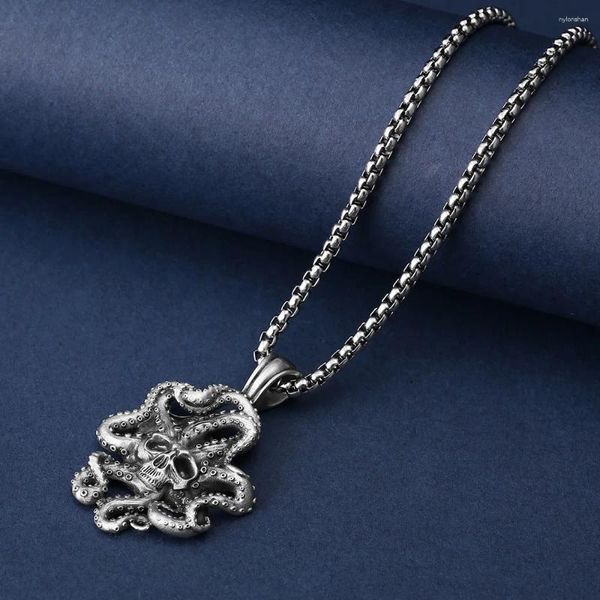 Chaînes tendance poulpe monstre marin personnalisé collier pendentif hip hop pour hommes