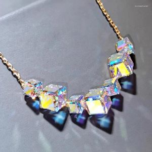 Kettingen Trend Damesketting gemaakt met kristallen uit Oostenrijk voor bruidsbruiloft Sieraden Mode Meisjeskraag Damescadeau