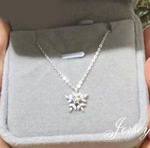 Ketens trendy kristallen sneeuw choker kettingen voor vrouwen mode lange trui ketting feestje sieraden cadeau