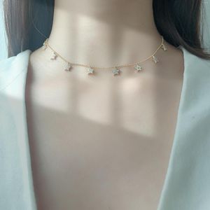 Ketens trendy ster hanger ball chain choker ketting stapelbaar voor vrouwen vriendin vrouw cadeau bijoux jl1900