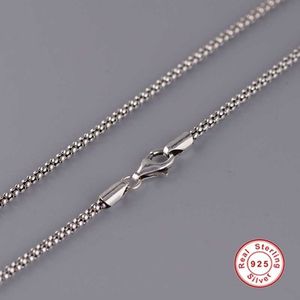 Kettingen True Silver Popcorn Necklace Men Women S925 Sterling Corn Girls Thaise lange keten hangerse sieradenchains